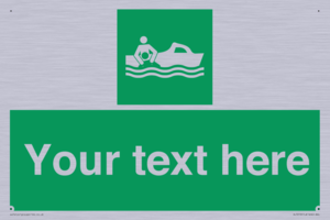 Custom sign safe condition Rescue boat